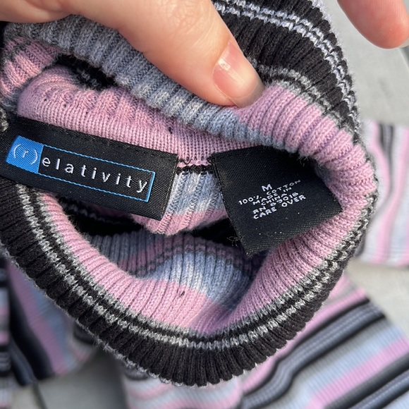 100% cotton turtleneck striped - Picture 2 of 2